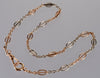 Antique Art Deco 14K Bi-Color Gold Watch Chain Necklace 14" C.1920