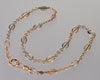 Antique Art Deco 14K Bi-Color Gold Watch Chain Necklace 14" C.1920