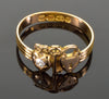 Antique Victorian Key Of The Heart 18K Gold Diamond Ring Love Token C.1893