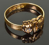 Antique Victorian Key Of The Heart 18K Gold Diamond Ring Love Token C.1893