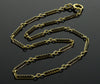 Antique Art Deco 14K Gold Enamel Bar Chain Necklace C.1920
