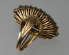 Natural Turquoise 14K Gold Enamel Cocktail Ring Size 6.5