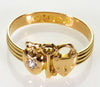 Antique Victorian Key Of The Heart 18K Gold Diamond Ring Love Token C.1893