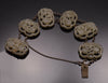 Antique Qing Dynasty Mutton Fat Jade Sterling Bracelet Chinese C.1860