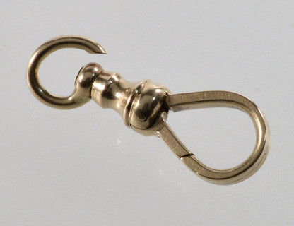 Victorian 10K Gold Dog Clip Clasp For Pocket Watch Albert Chain 0362