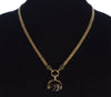 Antique Victorian 10K Gold Enamel Mesh Panther Chain Necklace C.1870 003893