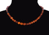 Antique Victorian Butterscotch Amber Bead 9K Gold Necklace C.1890