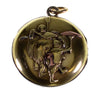 Antique Shakudo Mixed Metal Locket Pendant Japanese Meiji Period C.1880