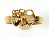 Antique Victorian Key Of The Heart 18K Gold Diamond Ring Love Token C.1893