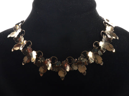 Antique Victorian Sterling Maple Leaves Necklace C.1890
