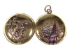 Antique Shakudo Mixed Metal Locket Pendant Japanese Meiji Period C.1880