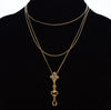 Antique Georgian 10K Gold Hand Fist Necklace Slide Guard Chain C.1820 003961