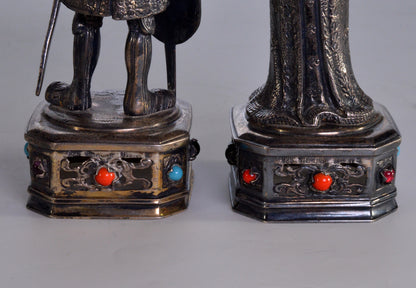 Antique German Sterling King & Queen Figures IES Israel Freeman C.1900