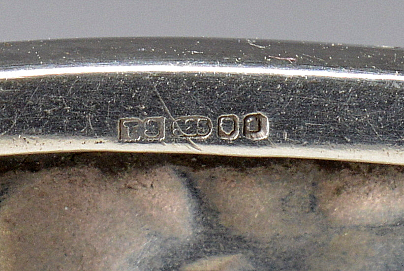 Antique Japanese Shibayama Insect Sterling Cuff Bracelet C.1900