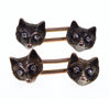 Antique Art Nouveau 14K Gold Diamond Fox Cufflinks C.1900