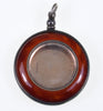 Art Nouveau Swiss Enamel Sterling Locket Pendant Pearl Crescent Star C.1900