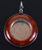 Art Nouveau Swiss Enamel Sterling Locket Pendant Pearl Crescent Star C.1900