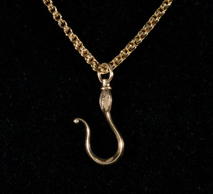 Antique Georgian 10K Gold Large Hook Clasp For Chain Necklace C.1820 003963