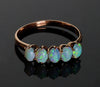 Antique Victorian 10K Gold Australian Opal Ring Size 5 3/4 C.1890