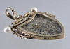 Antique Austro-Hungarian Locket Pendant Diamond Natural Pearls Silver C.1880