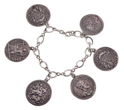 Guglielmo Cini Ancient Coin Sterling Bracelet C.1950