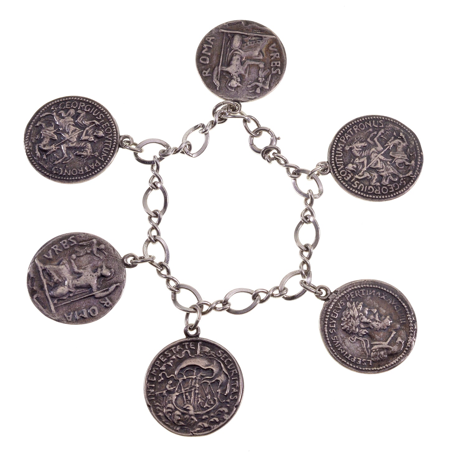 Guglielmo Cini Ancient Coin Sterling Bracelet C.1950