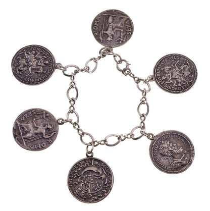 Guglielmo Cini Ancient Coin Sterling Bracelet C.1950