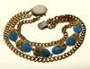 Early Miriam Haskell by Frank Hess Turquoise Glass Necklace C.1940 003565
