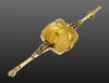Edwardian Birks 14K Gold Citrine Brooch Pin C.1900