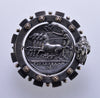 Antique Austro-Hungarian Georg Adam Scheid Silver Spinner Brooch Greek Coin Medallion C.1890