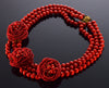 Early Miriam Haskell by Frank Hess Lipstick Red Glass Necklace C.1930