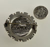 Antique Austro-Hungarian Georg Adam Scheid Silver Spinner Brooch Greek Coin Medallion C.1890