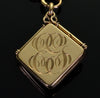 Victorian 10K Gold Hand Sapphire Locket Pendant C.1890