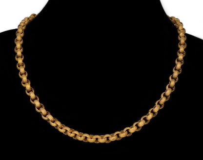 Antique Georgian Textured Pinchbeck Chain Necklace C.1790
