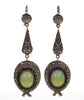 Antique Victorian 12K Gold Sterling Turquoise Earrings C. 1900