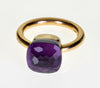 Pomellato Nudo 18K Gold Amethyst Italy Ring Size 6