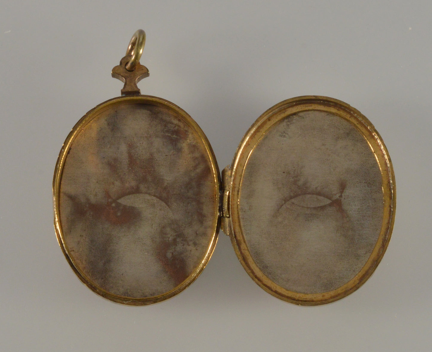 Antique Japanese Shibayama Shakudo Mixed Metal Locket Pendant Crane Rickshaw C.1880