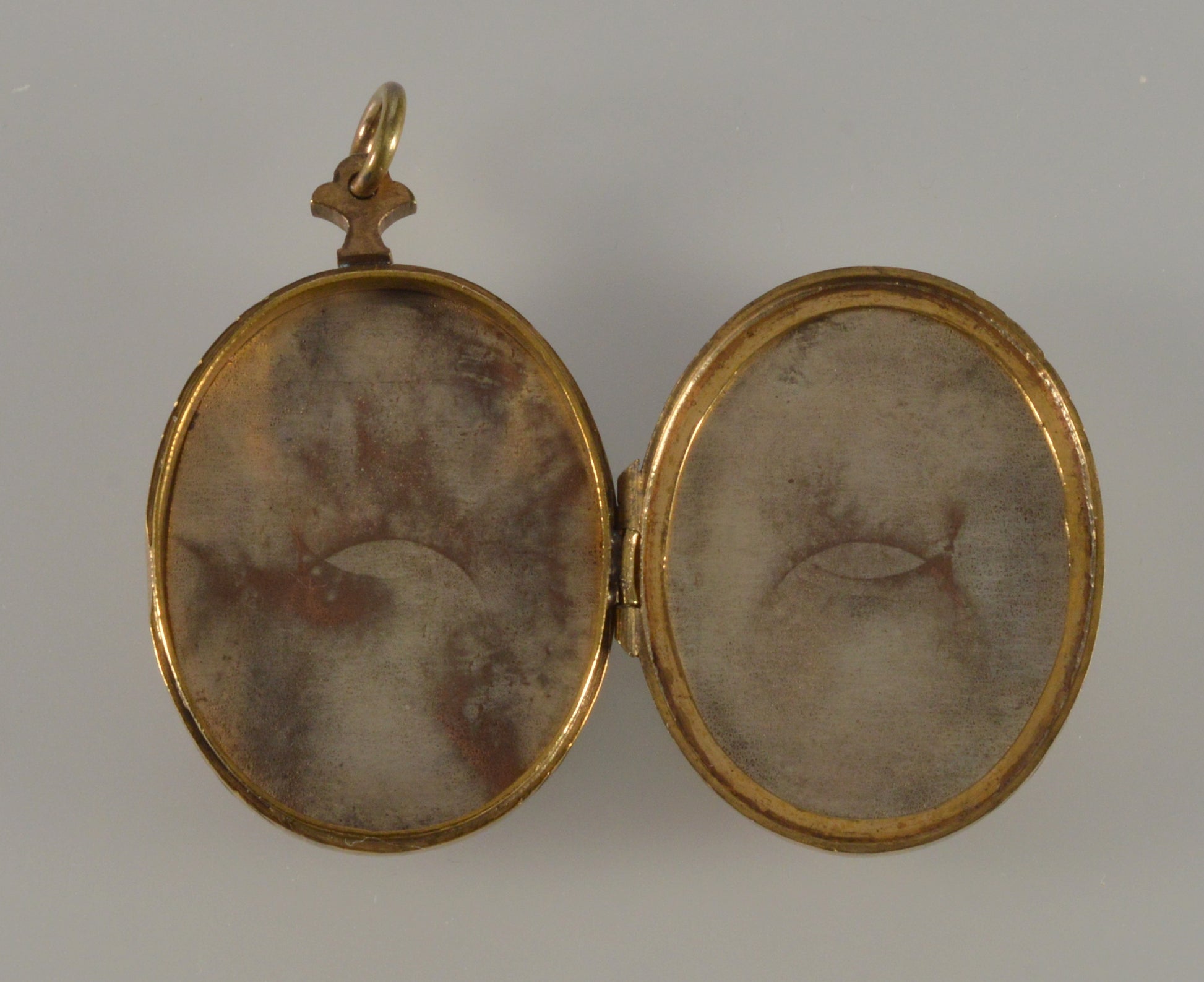 Antique Japanese Shibayama Shakudo Mixed Metal Locket Pendant Crane Rickshaw C.1880