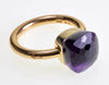 Pomellato Nudo 18K Gold Amethyst Italy Ring Size 6