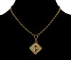 Victorian 10K Gold Hand Sapphire Locket Pendant C.1890