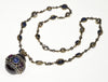 Antique Victorian 18K Gold Sterling Ruby Sapphire Garnet Necklace C.1890