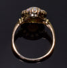 Australian Fiery Red Opal 10K Gold Ring C.1950 Size 8 3/4