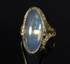 Antique Edwardian Jelly Opal 14K Gold Ring Size 9 3/4 C.1900