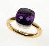 Pomellato Nudo 18K Gold Amethyst Italy Ring Size 6