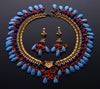 Miriam Haskell by Larry Vrba Egyptian Revival Necklace Earrings C.1970