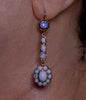 Antique Victorian Opal 9K Gold Earrings Ring Set C.1890
