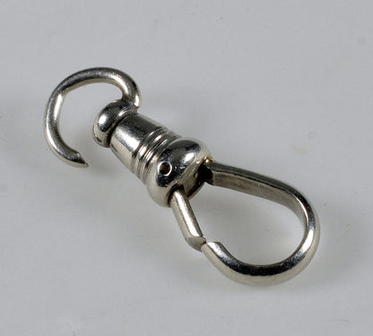 Victorian 10K White Gold Dog Clip Clasp For Albert Chain 0398