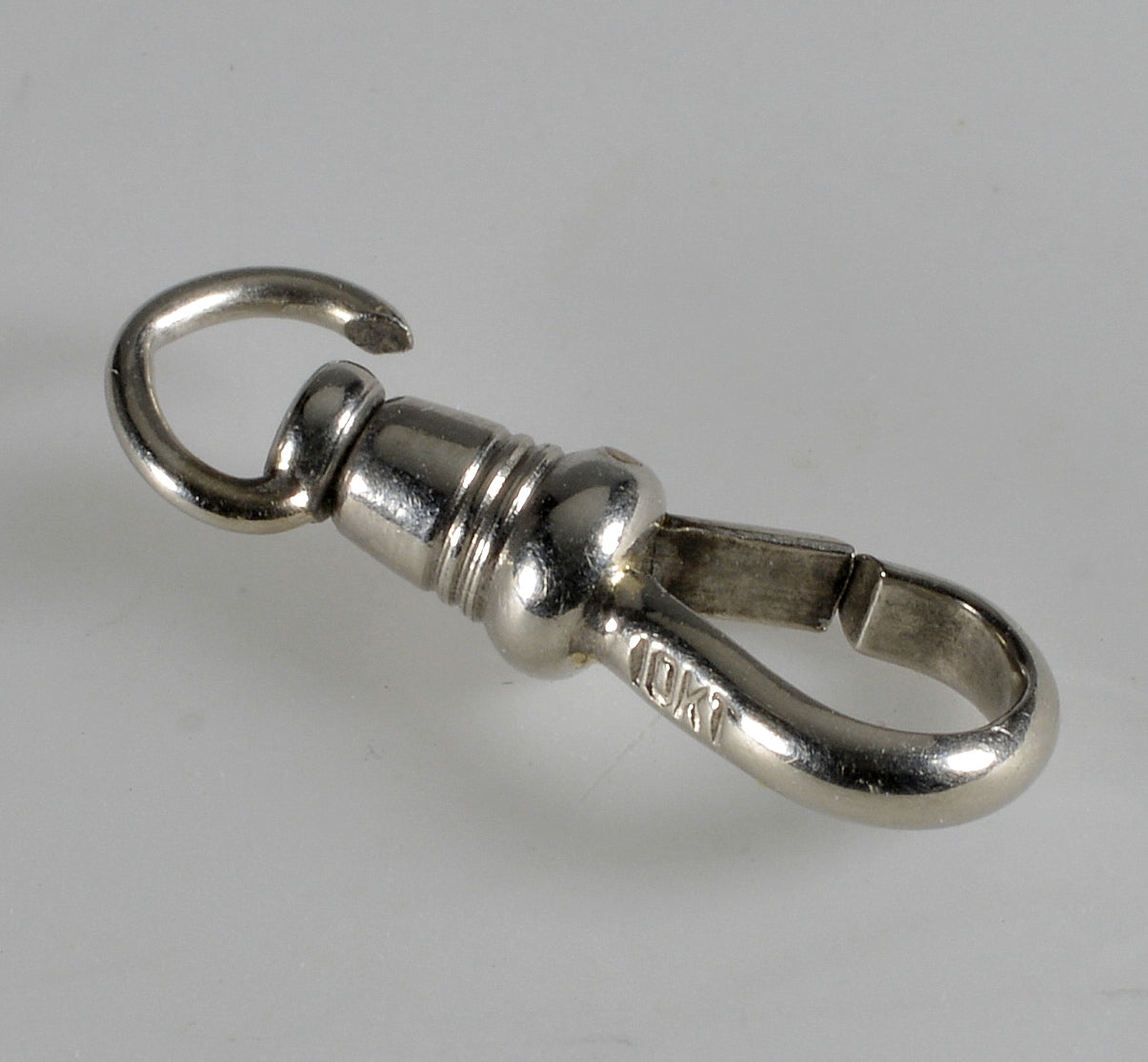 Victorian 10K White Gold Dog Clip Clasp For Albert Chain 0398