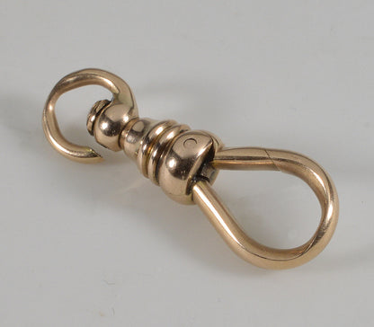 Victorian 14K Gold Extra Large Dog Clip Clasp For Albert Chain 0381