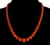Antique Victorian Italian Red Coral Necklace C.1880 003605